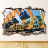 Yellow Diggers 3D Hole In The Wall Sticker