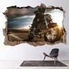 Motorbike Rider 3D Hole In The Wall Sticker