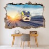 Speed Train 3D Hole In The Wall Sticker