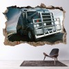 American Truck Lorry 3D Hole In The Wall Sticker
