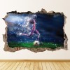 Football Player 3D Hole In The Wall Sticker