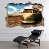Green Campervan 3D Hole In The Wall Sticker