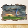 Tornado Storm 3D Hole In The Wall Sticker