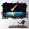 Meteor Strike 3D Hole In The Wall Sticker