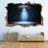 Alien UFO 3D Hole In The Wall Sticker