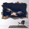 Night Car Race 3D Hole In The Wall Sticker