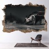 Black Sports Car 3D Hole In The Wall Sticker