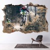 Mountain Bike Extreme Sports 3D Hole In The Wall Sticker