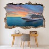 Cruise Ship 3D Hole In The Wall Sticker
