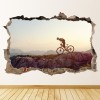 Mountain Bike Adventure Sports 3D Hole In The Wall Sticker