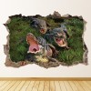 Alligators 3D Hole In The Wall Sticker