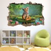 Tiger Cub 3D Hole In The Wall Sticker