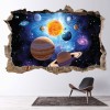 Solar System Planets 3D Hole In The Wall Sticker