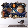 Space Planets 3D Hole In The Wall Sticker