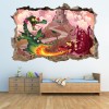 Dragon Attack 3D Hole In The Wall Sticker