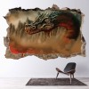 Chinese Dragon 3D Hole In The Wall Sticker