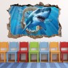 Shark Jaws 3D Hole In The Wall Sticker