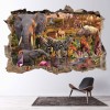 Jungle Animals 3D Hole In The Wall Sticker