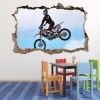 Motocross Stunt 3D Hole In The Wall Sticker