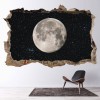 The Full Moon 3D Hole In The Wall Sticker