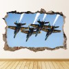 Fighter Jets 3D Hole In The Wall Sticker