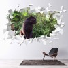 Black Panther White Brick 3D Hole In The Wall Sticker