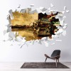 Junk Yard White Brick 3D Hole In The Wall Sticker