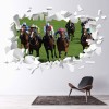 Horse Racing White Brick 3D Hole In The Wall Sticker