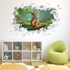 Tiger Cub White Brick 3D Hole In The Wall Sticker