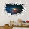 Galaxy Space White Brick 3D Hole In The Wall Sticker