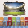 Football Stadium Pitch 3D Hole In The Wall Sticker