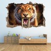Sabertooth Tiger 3D Hole In The Wall Sticker
