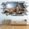 Lion King Grey Brick 3D Hole In The Wall Sticker