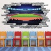 Athletics Arena Sports Grey Brick 3D Hole In The Wall Sticker