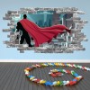 Superhero Kids Grey Brick 3D Hole In The Wall Sticker