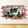 Soldiers Military Army Red Brick 3D Hole In The Wall Sticker