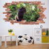 Black Panther Red Brick 3D Hole In The Wall Sticker