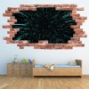 Hyperspace Red Brick 3D Hole In The Wall Sticker