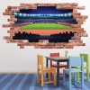 Athletics Stadium Red Brick 3D Hole In The Wall Sticker