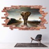 Elephant Road Red Brick 3D Hole In The Wall Sticker