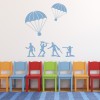 Parachute Soldiers Army Wall Sticker