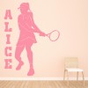 Tennis Player Personalised Name Wall Sticker