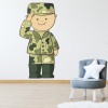 Green Army Soldier Wall Sticker