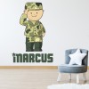 Soldier Personalised Name Wall Sticker