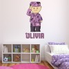 Female Soldier Personalised Name Wall Sticker