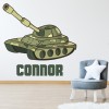 Army Tank Personalised Name Wall Sticker