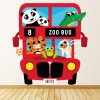 Zoo Bus Wall Sticker by Lucy De Burgh