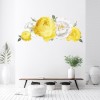 Yellow and White Rose Garland Floral Wall Sticker
