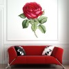Single Red Rose Floral Wall Sticker