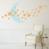 Blue Moon Stars Nursery Wall Sticker